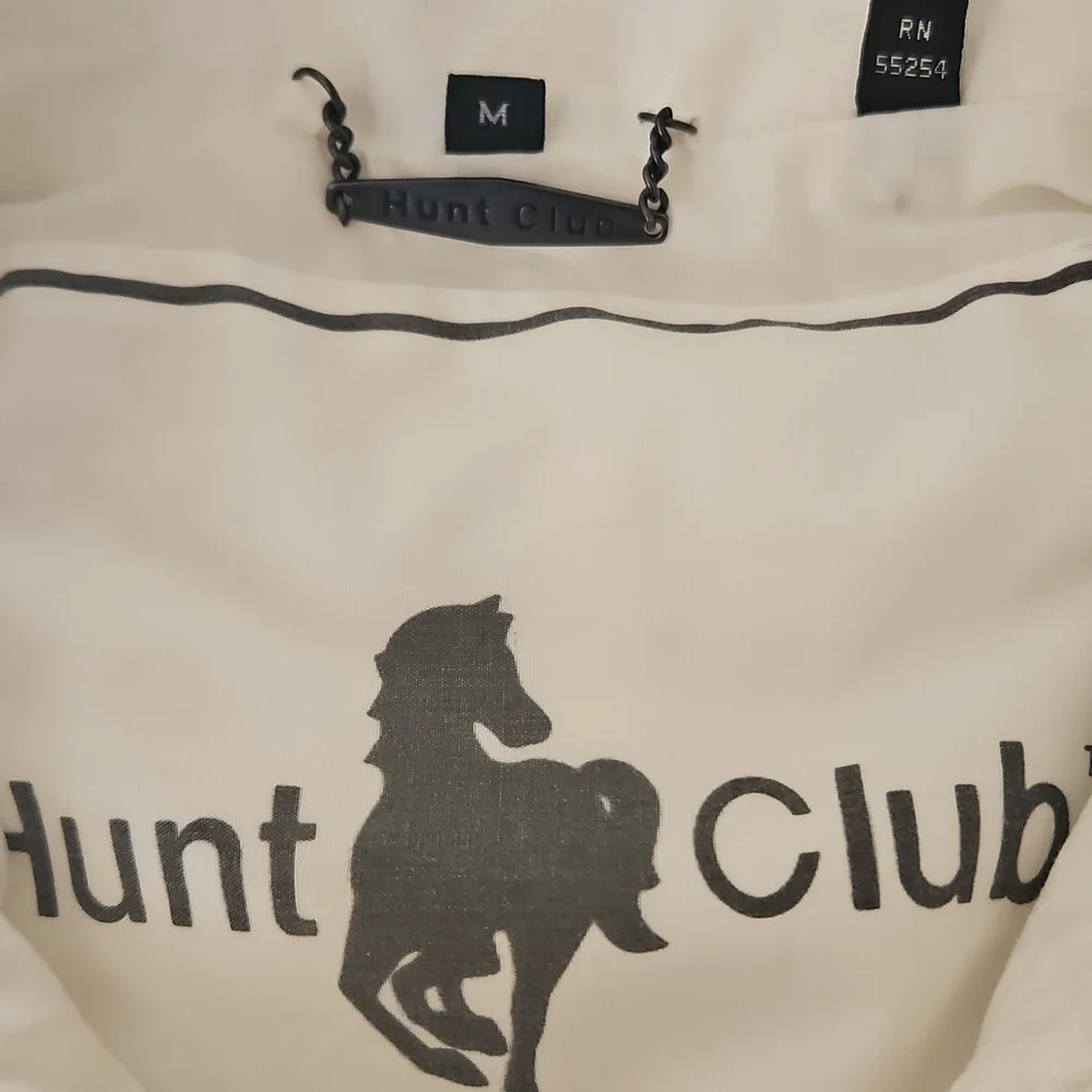 Hunt Club Vintage Windbreaker M Cotton/Poly VGUC White Unisex